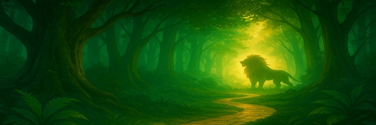 Colman Domingo recording in a studio with concept art of the Cowardly Lion from Wicked: For Good in the background.