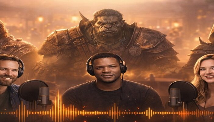 Voice actors performing motion capture and recording dialogue for the upcoming RPG Crimson Desert