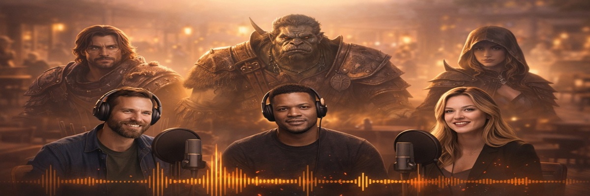 Voice actors performing motion capture and recording dialogue for the upcoming RPG Crimson Desert